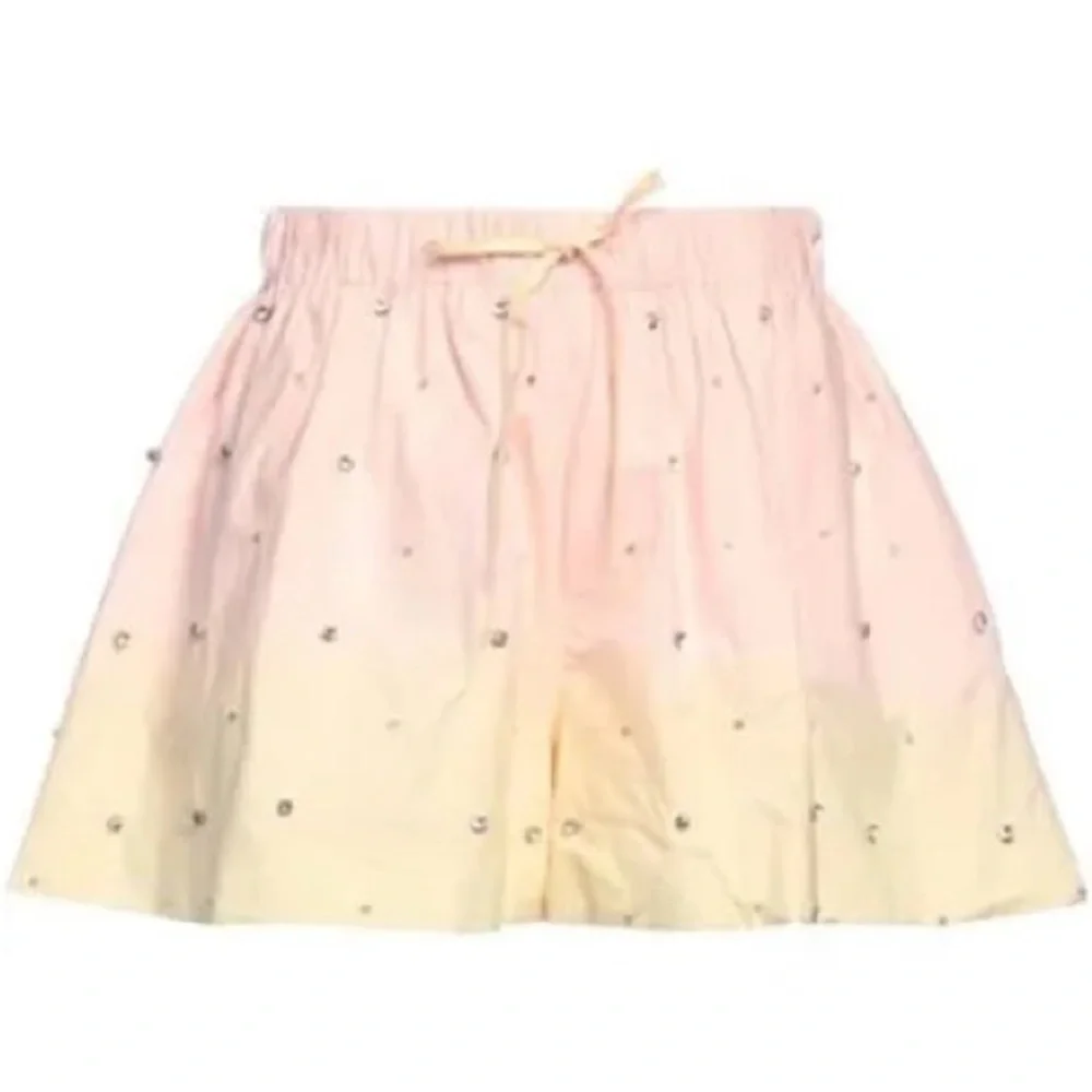 Sandro Embellished Pink and Cream shorts - Picture 8 of 10